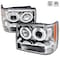 Spec-D Tuning 93-96 Jeep Grand Cherokee Halo LED Projector Chrome 2LHP-GKEE93-TM - alternate 1